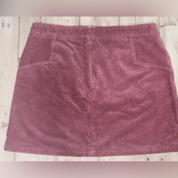 Pink Velvet Mini Skirt - Picture 2 of 3